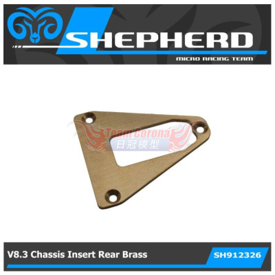 Shepherd 912326 Velox V8.3 Chassis rear insert brass 9g